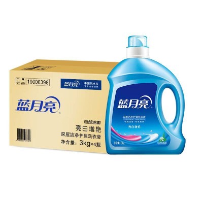 蓝月亮亮白增艳洗衣液(自然清香) 3kg/瓶*4瓶图2