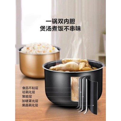 美的家用多功能电压力锅预约定时双胆高压锅大容量电饭煲官方正品图2