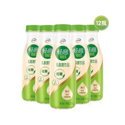 伊利 畅意100%0脂肪乳酸菌饮品320ml*12瓶/箱 原味学生饮品图5