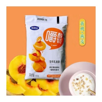 嚼酸奶巴氏杀菌热处理风味酸乳黄桃燕麦 170g*16袋装 整箱装图5