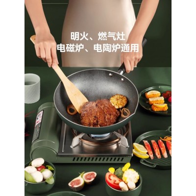 美的不粘锅炒锅家用燃气灶电磁炉煤气灶炒菜锅具图5