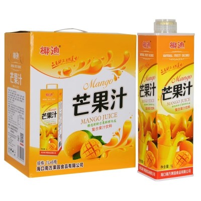 正宗海南泰式生榨椰子汁饮料1L*6瓶鲜榨大瓶椰奶椰果汁饮品整箱批发特价图2