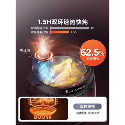 Midea/美的电炖锅燕窝炖盅隔水炖家用全自动煲汤锅陶瓷煮粥锅陶釜图2