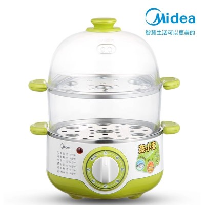 Midea/美的家用定时多功能小电蒸蛋器不锈钢双层电蒸锅家电早餐机图2