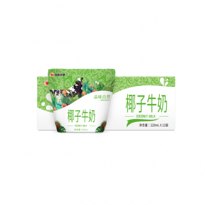 瑞康乳业椰子牛奶 220ml*12袋 整箱装图2