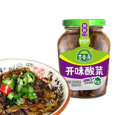 吉香居开味酸菜330g+20g/罐 喝粥清淡开味即食图3