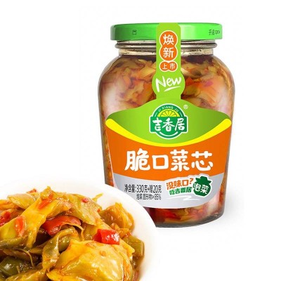 吉香居脆口菜芯330g+20g/罐 开味喝粥下饭菜图2