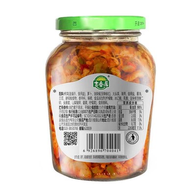 吉香居香辣三丝瓶330g+20g/罐 开味爽口下饭菜图2