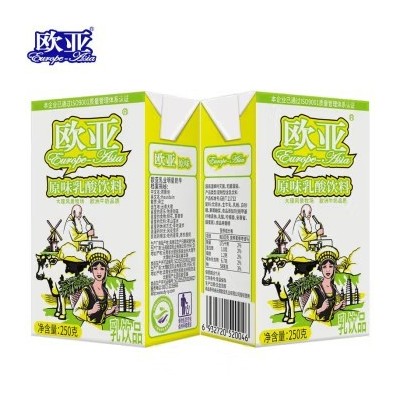 欧亚（Europe-Asia） 原味酸奶饮料 高原云南大理 250g*16盒 整箱装图2