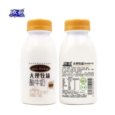 欧亚（Europe-Asia）云南高原低温原味酸奶 243g*12瓶 整箱装图3