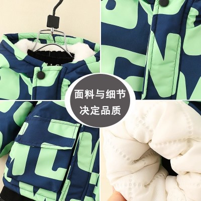 童装男童加绒外套秋冬款2023新款男孩棉服宝宝衣服儿童冬季棉衣袄图5