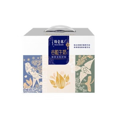 蒙牛 特仑苏谷粒燕麦牛奶 全脂调制乳康美笑脸包 250ml*10盒 整箱装(十件起订)图5