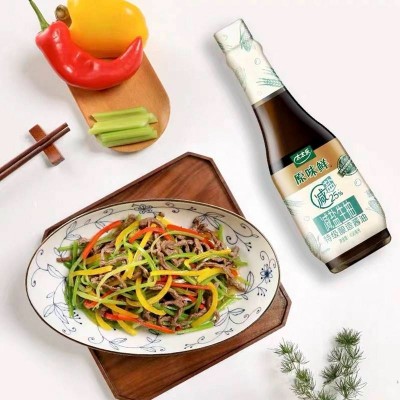 太太乐原味鲜减盐生抽450ml/瓶炒菜提鲜图4