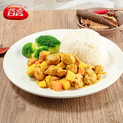 谷言日式咖哩鸡丁速食料理包加热即食220g*5袋图5