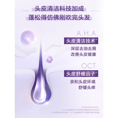 欧莱雅紫安瓶玻尿酸水光洗发水蓬松长效清爽水润洗发露洗护套装图6