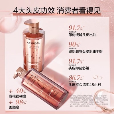 欧莱雅美发生姜强韧洗发水清爽洗发露套装护发素控油蓬松洗护套装图5