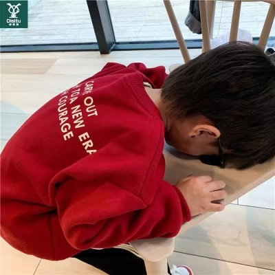 男童加绒卫衣儿童秋装帅气上衣中小童装宝宝加绒加厚衣服图3