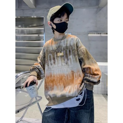 儿童装男童秋装卫衣新款春秋款中大童男孩帅气加绒上衣秋季潮图3