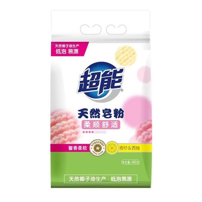 超能馨香柔软天然皂粉680g新老包装随机图2