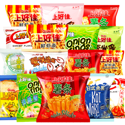 上好佳 薯片零食大礼包鲜虾片虾条薯条膨化好吃的零食小吃休闲食品多口味7g*23包图3