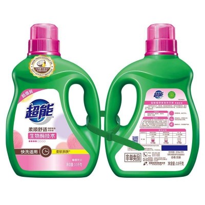 超能柔顺舒适洗衣液3.5kg*2天然椰油亲肤生物酶高效去污图7