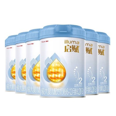 惠氏启赋(Wyeth illuma) HMO较大婴儿配方奶粉蓝钻2段 810g*6图3