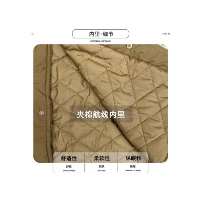 狮捷犀牛卡其色加厚夹棉男童羊羔绒外套秋冬季新款中大儿童冬装加厚夹棉毛毛衣男孩潮图4