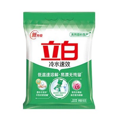 立白冷水洗衣粉1.8kg大袋冷水速效速溶家用机洗手洗无磷图2