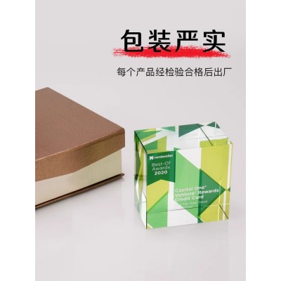 奖杯定制水晶杯创意高档大气刻字2023彩印制作魔方纪念品奖牌订制图5