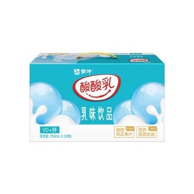 蒙牛 酸酸乳营养乳味饮品钙+锌利乐包 250ml×24包箱图1