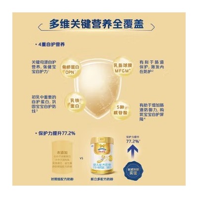 澳优（Ausnutria）荷兰进口能立多 幼儿配方奶粉3段（12-36个月适用）新国标 400g/罐图3