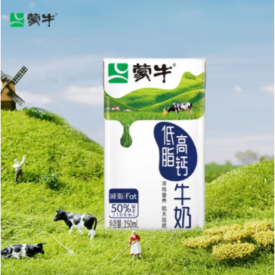 蒙牛低脂高钙牛奶利乐包250ml×24盒图2