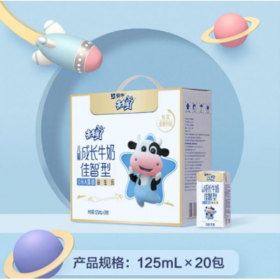 蒙牛未来星儿童成长牛奶骨力型 190ml*12盒/箱图1