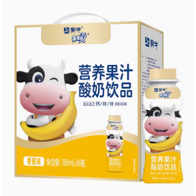 蒙牛未来星营养果汁酸奶饮品香蕉 180ml*16瓶/箱图2