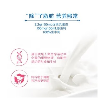 伊利 脱脂 纯牛奶 250ml*16盒 整箱装(十箱起订）图5