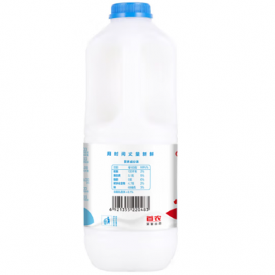 三元 0脂肪脱脂 鲜牛奶 1.8L*1/桶图1