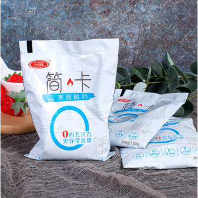 三元 简卡0蔗糖风味酸乳袋装 150g*5*12/箱图1