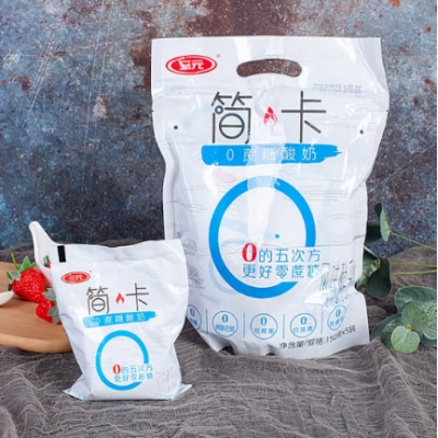 三元 简卡0蔗糖风味酸乳袋装 150g*5*12/箱图3