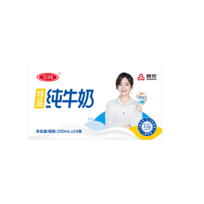 三元 特品纯牛奶250ml*24/箱图1