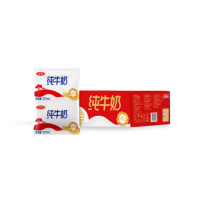 三元 小福纯牛奶227ml*16包/箱 无菌枕 便携营养早餐伴侣图1