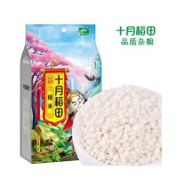 十月稻田糯米 土壤肥沃 圆粒糯米 色泽乳白1kg