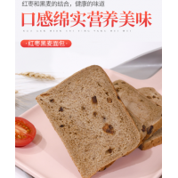 舌里红枣黑麦面包2斤装全麦粗粮健身食品吐司早餐 1000g/箱