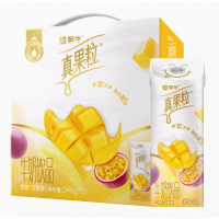 蒙牛真果粒芒果百香果口味酸奶饮品 240g*12盒/箱，果粒新搭配，缤纷新乐趣