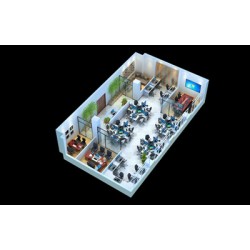 厦门3D立体户型图渲染、机房布局俯视效果图制作图2