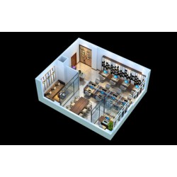 厦门3D立体户型图渲染、机房布局俯视效果图制作图1