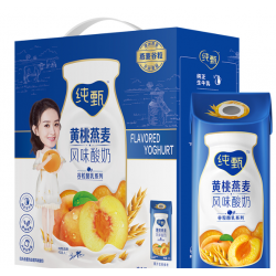 蒙牛冠益乳酸牛奶 燕麦+黄桃味 250g*12/箱