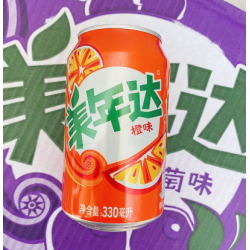 百事美年达330ml(橙/青苹果/葡萄/百香果菠萝)整箱 多种口味 多种规格可选图3