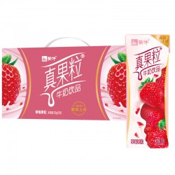 蒙牛蒙牛真果粒酸奶整箱12盒草莓蓝莓学生儿童早餐牛奶饮品 草莓味*1箱