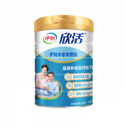 伊利欣活中老年奶粉 添加益生菌富硒多维高钙 营养早餐过节送礼送长辈 中老年800g*2罐礼盒装图2