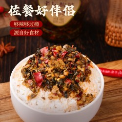 梁嘉老坛酸菜酱腌菜辣味下饭菜瓶装拌饭拌面外婆菜 老坛酸菜458克*1瓶图3